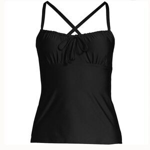 Lands End Women's NEW WITH TAGS Tie Front Underwire Tankini Swimsuit Top
